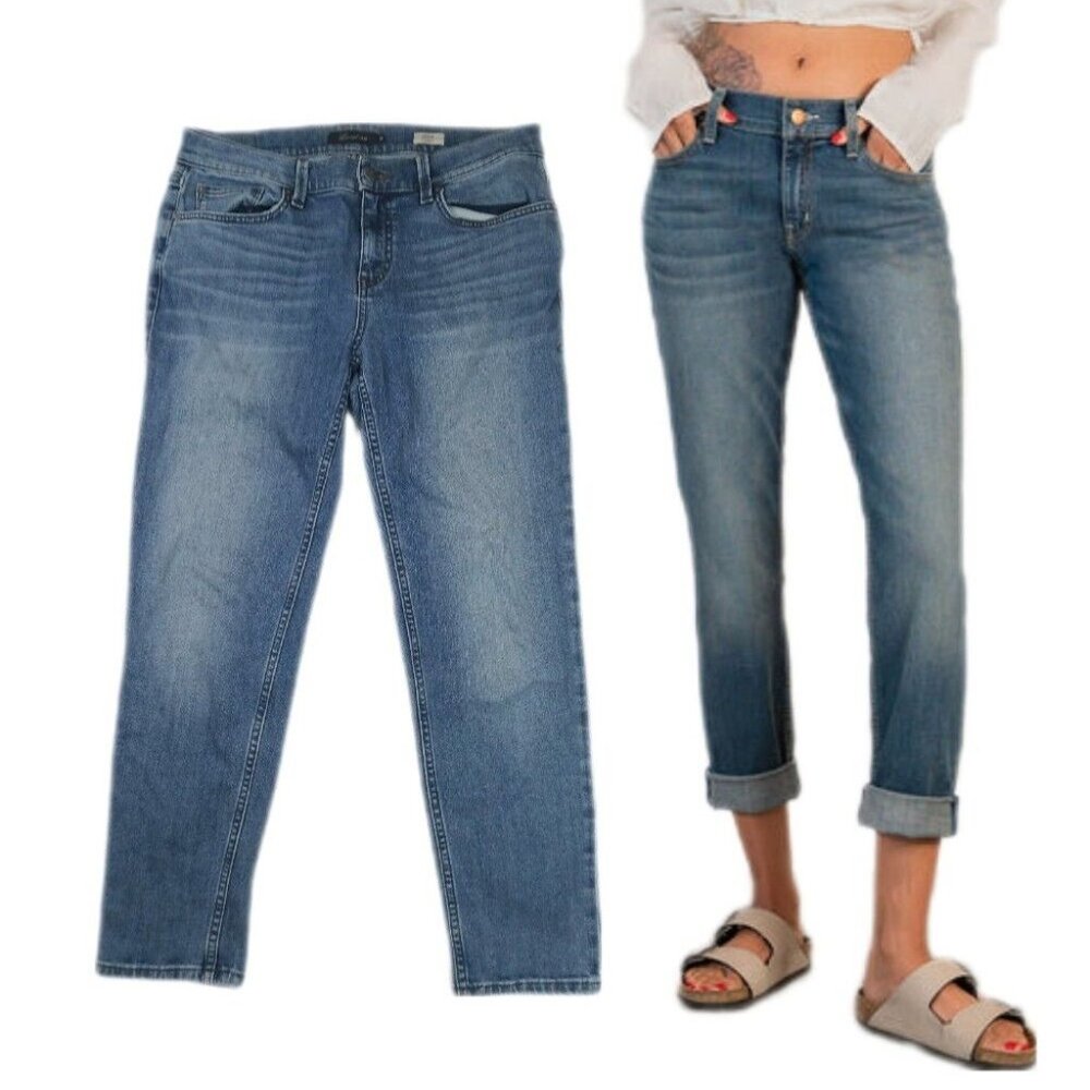 Level 99 Anthropologie Sienna Tomboy Womens Jeans Slouch Medium Wash Straight 28